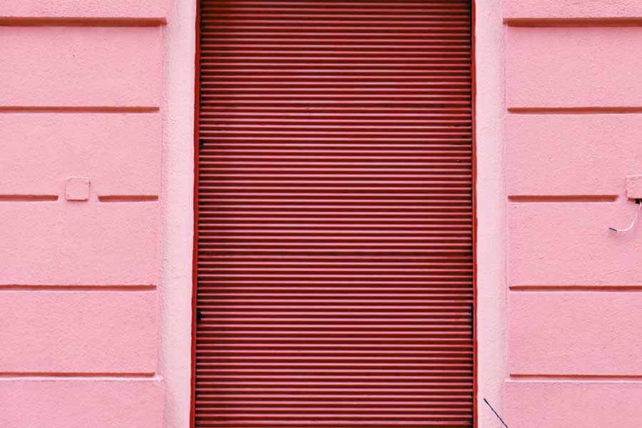 A light pink building